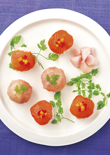 新生姜ごはんの手まり寿司2種 のレシピ 作り方 Abcクッキングスタジオのレシピ 料理教室 スクールならabcクッキングスタジオ