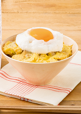 ふわふわ淡雪 ミルクの親子丼 のレシピ 作り方 Abcクッキングスタジオのレシピ 料理教室 スクールならabcクッキングスタジオ