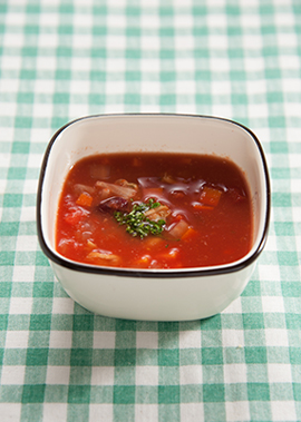 レンジで簡単 ジンジャートマトスープ